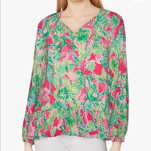 Lilly Pulitzer Women's Tensley Top in shady lady xxs